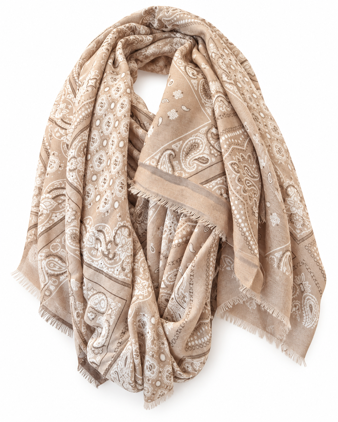 JULIA Paisley Scarf Sand