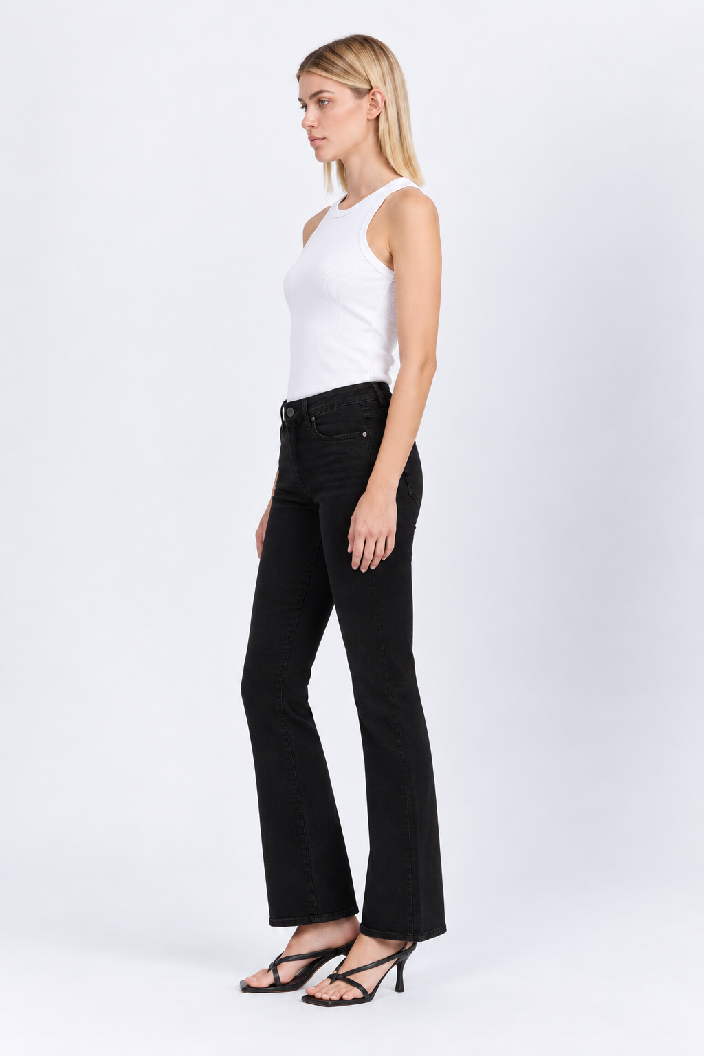 LOVERVET Mid Rise Bootcut Jeans Black