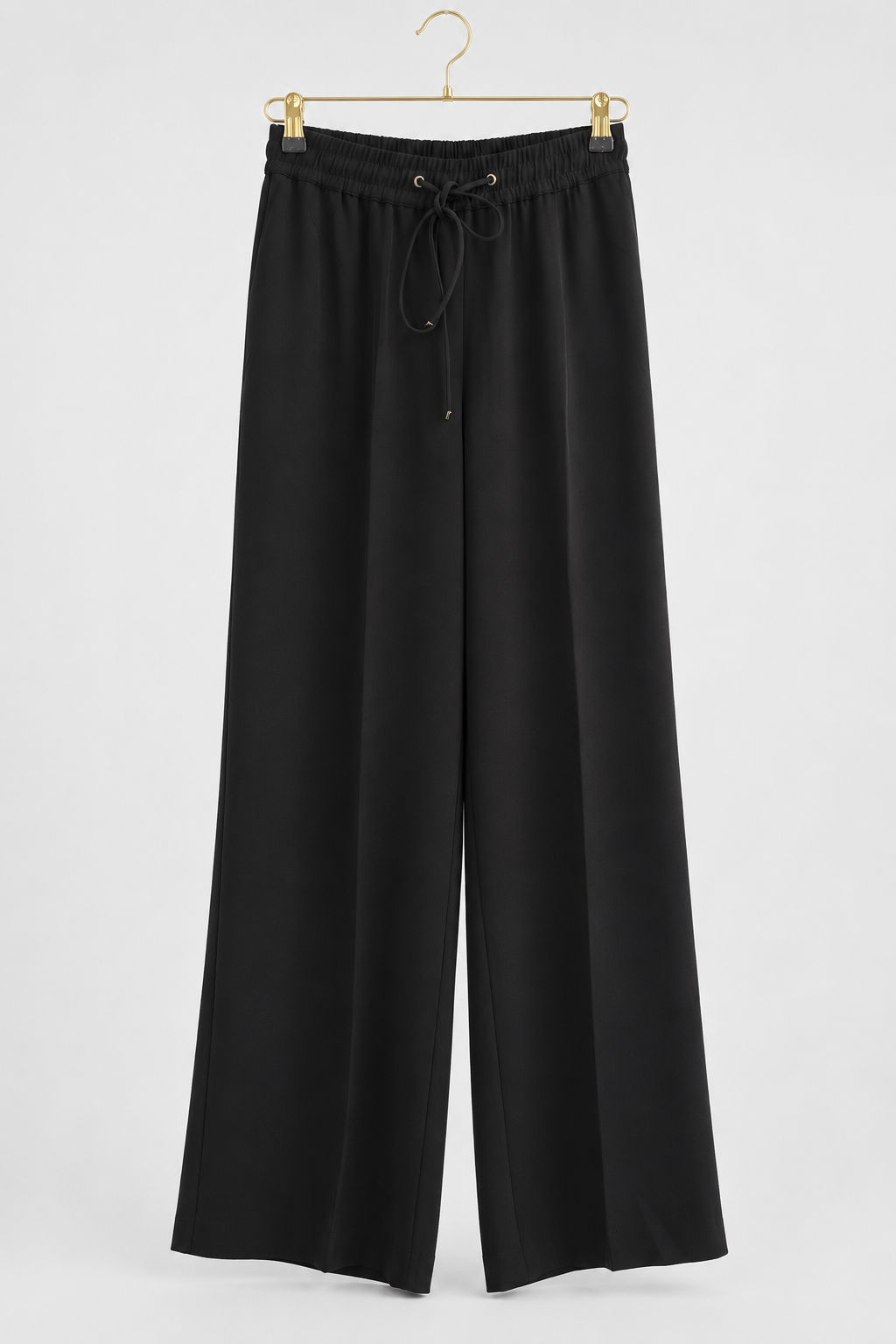 EXETERA Wide-Leg Elastic Waist Pants