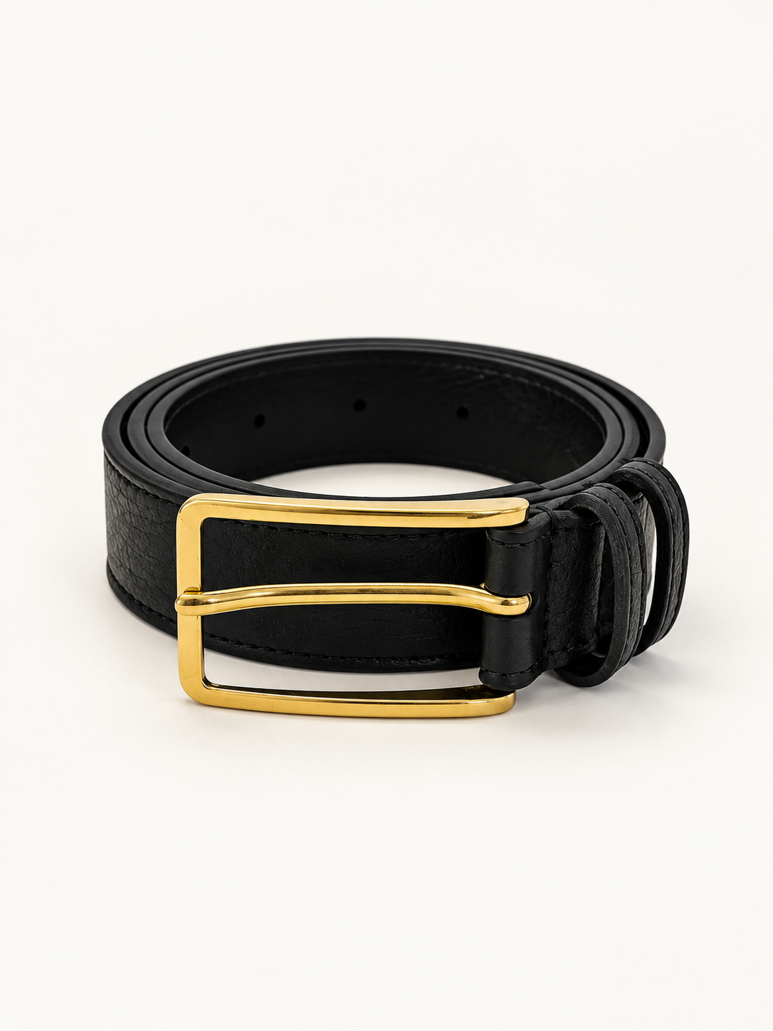 JULIA Classic Gold Buckle Belt In Black