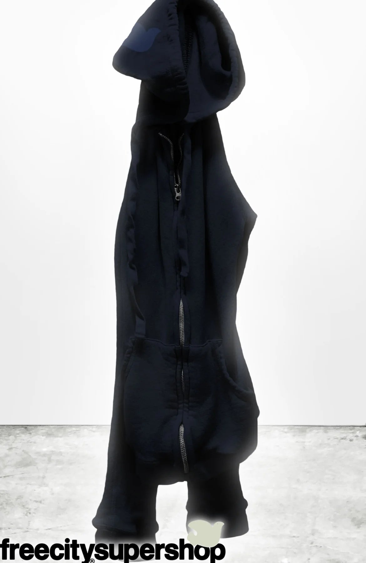 FREECITY SUPERFLUFF LUX zip hoodie - squids blue