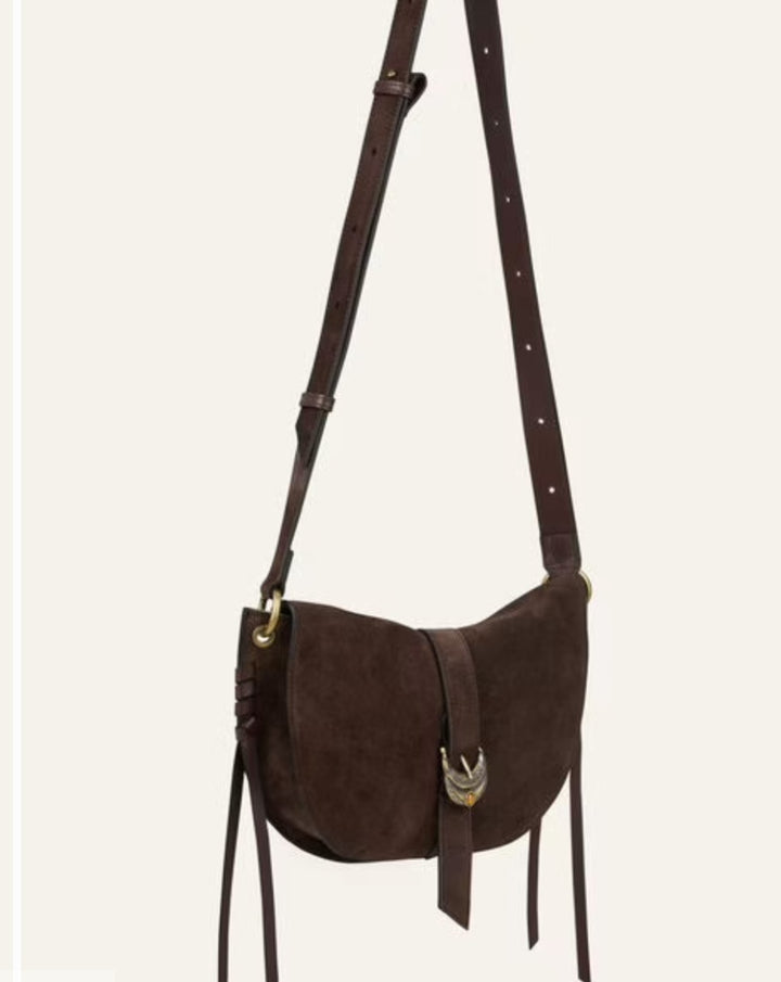 BA&SH SADDLE BAG Brown Suede