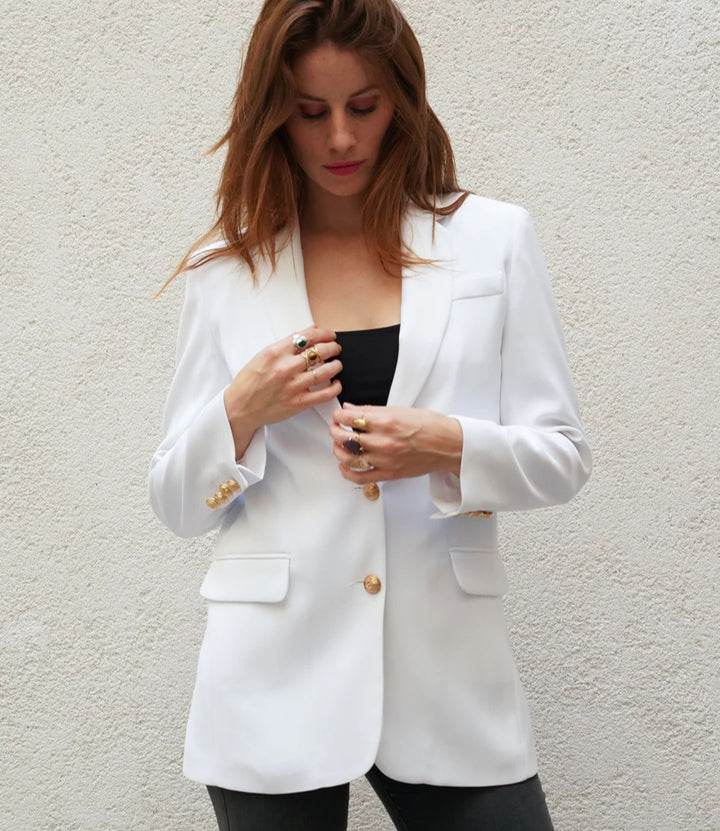 Été Comme Hiver Paris Jacobson Blazer In White