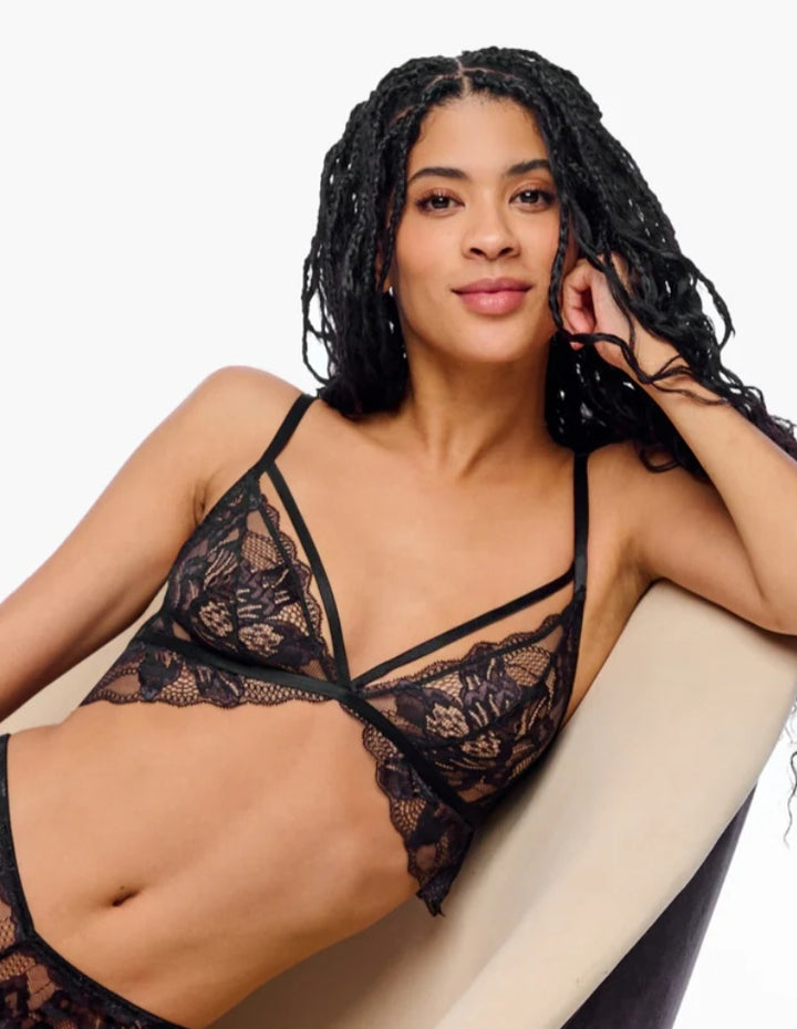 COSABELLA Paradiso Triangle Bralette Black