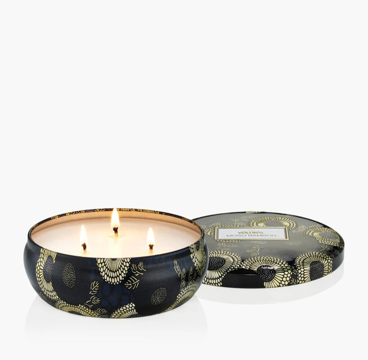 VOLUSPA Moso Bamboo 3 Wick Tin Candle