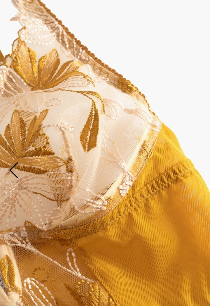 COSABELLA Fiorita Longline Bralette Pietra/Dorato