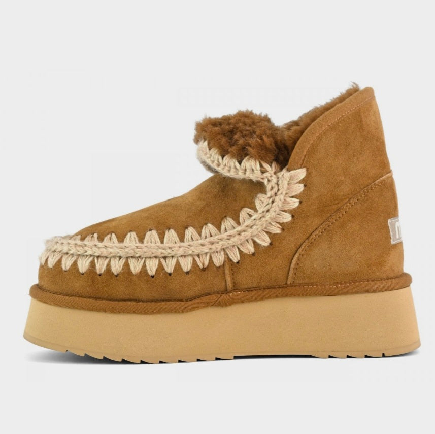 MOU Mini Eskimo Platform Boots Congac
