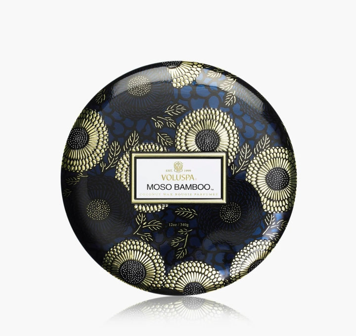 VOLUSPA Moso Bamboo 3 Wick Tin Candle