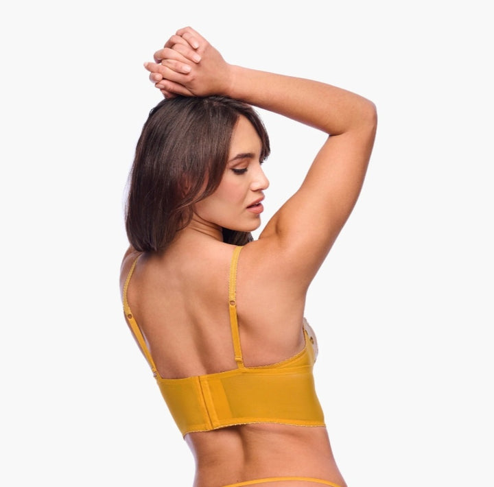 COSABELLA Fiorita Longline Bralette Pietra/Dorato