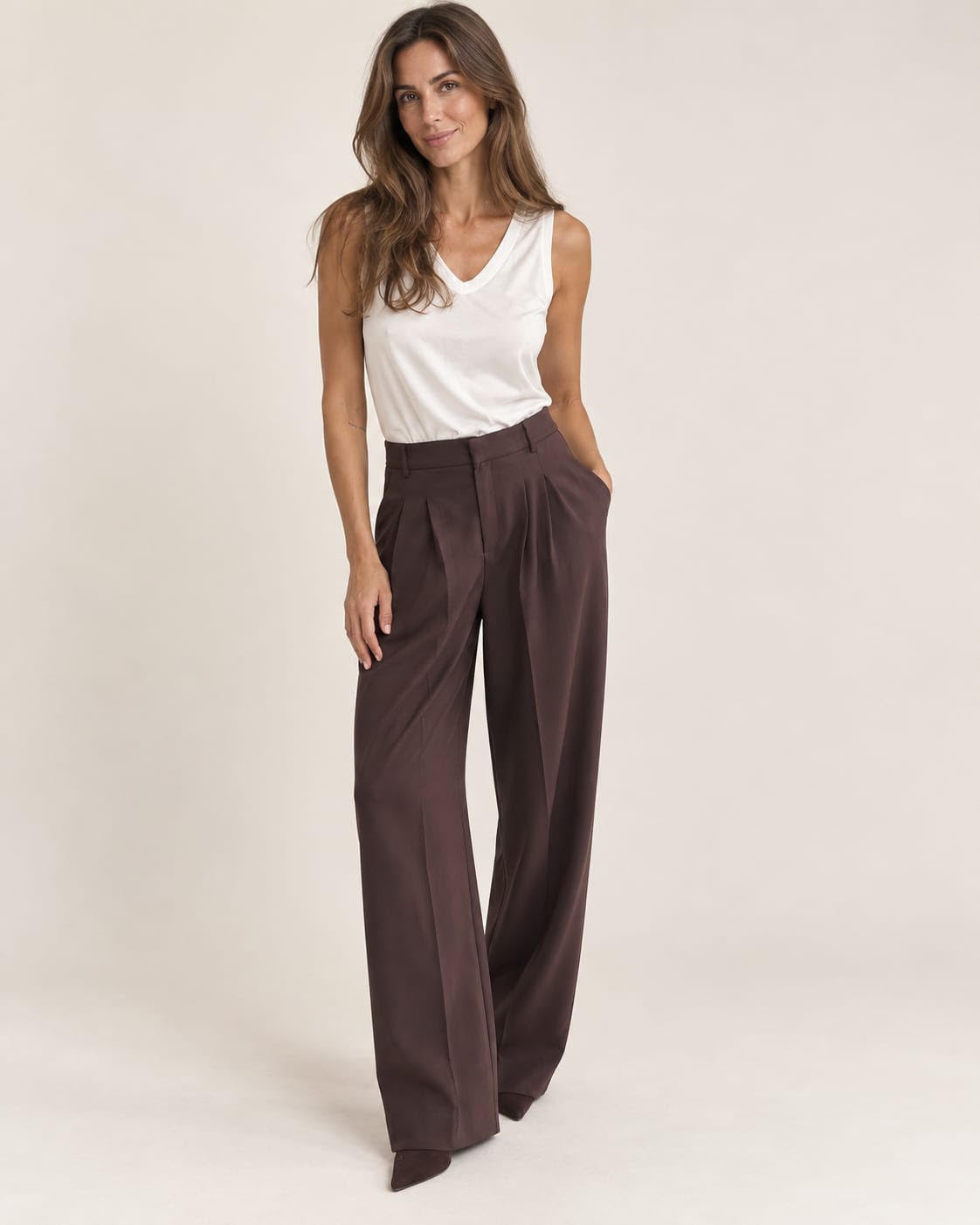 ANGE PANTALON PEMY Deep Eggplant