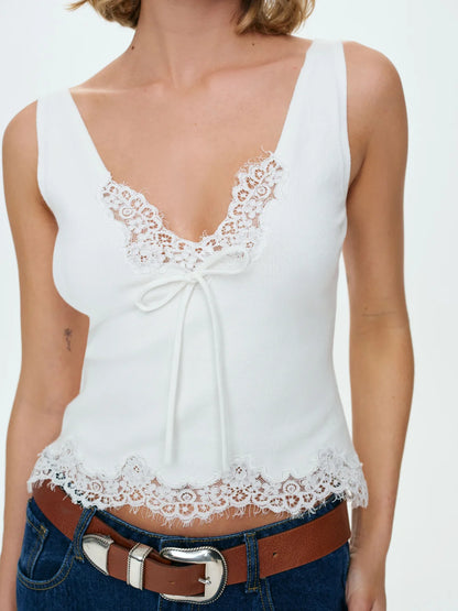 FOR LOVE & LEMONS Dawn Top - Cream