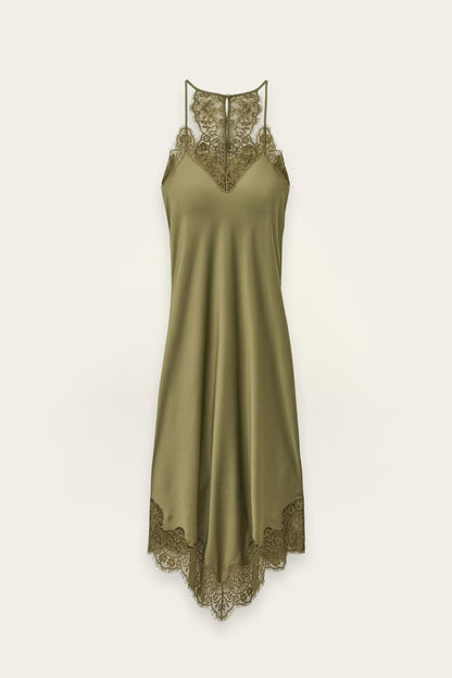 BA&SH CHIARINA cami-style midi dress- GREEN