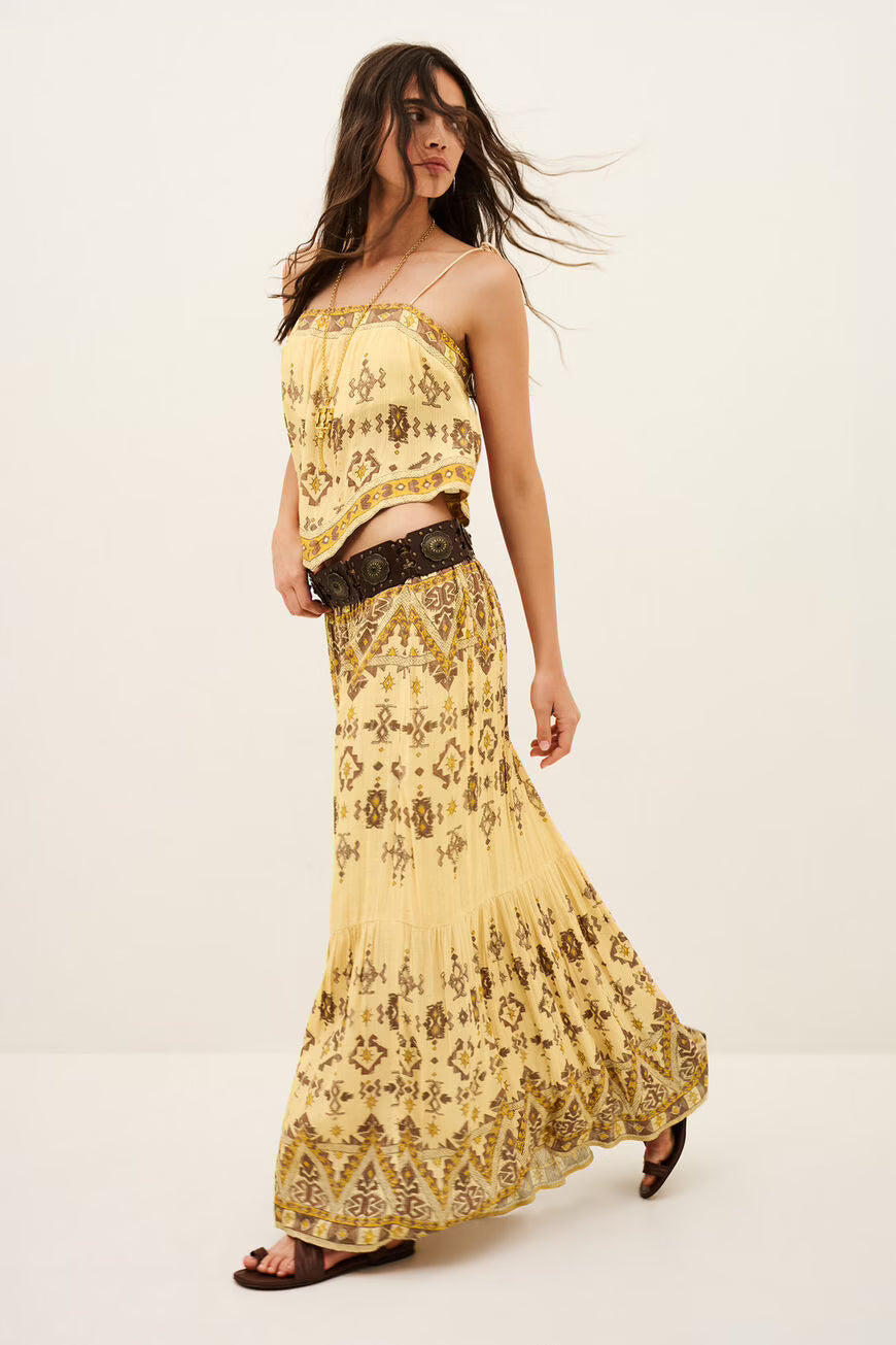 BA&SH - ZAYA patterned maxi skirt