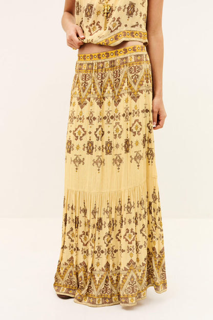 BA&SH - ZAYA patterned maxi skirt