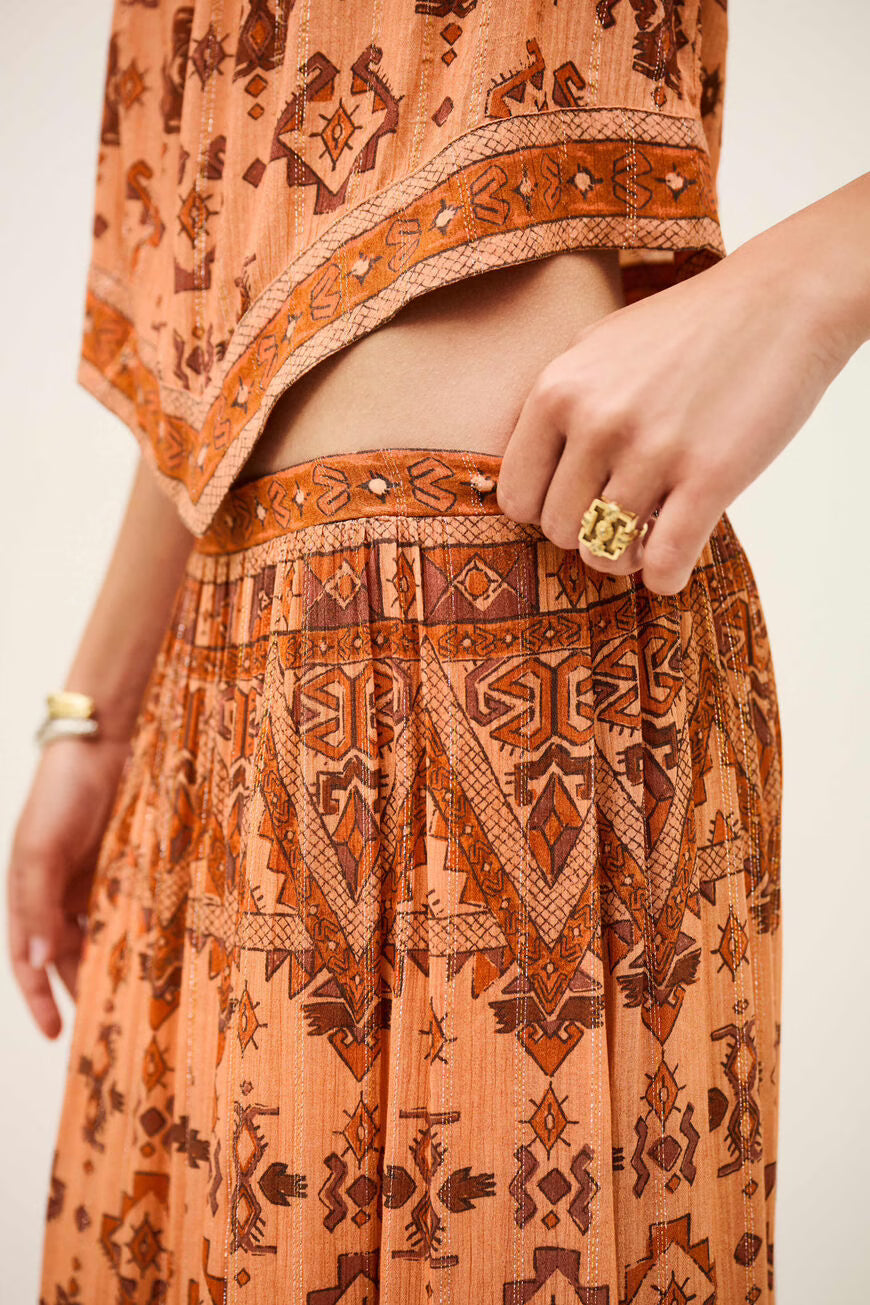 BA&SH - ZAYA patterned maxi skirt