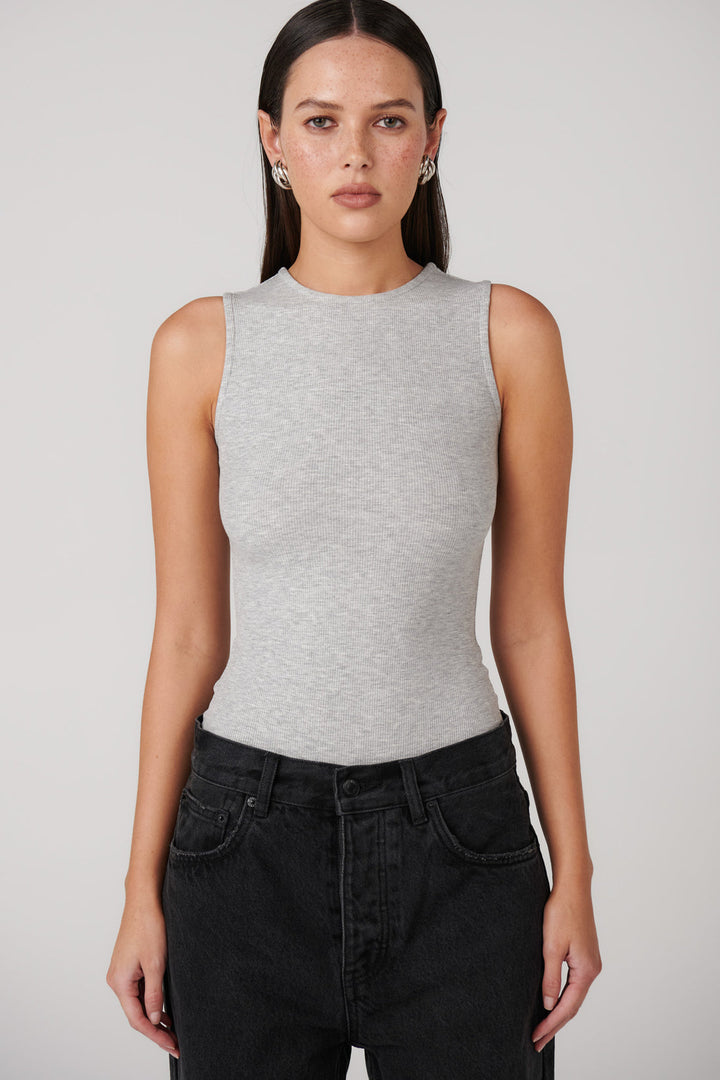 BAYSE Layla Bodysuit In Grey