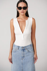 BAYSE Aurora Bodysuit In White