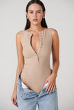 BAYSE Aurora Bodysuit In Biscotti