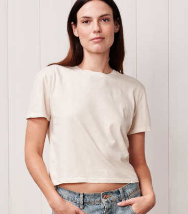STATESIDE Cloud Jersey Crew Neck Tee Almond