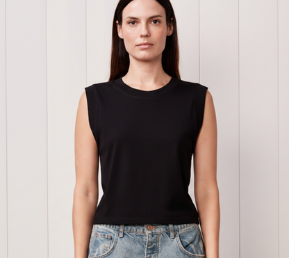 STATESIDE Cloud Jersey Muscle Tank Black