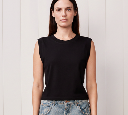 STATESIDE Cloud Jersey Muscle Tank Black