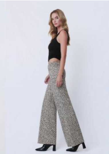 LOVERVET Leopard Wide Leg Jeans