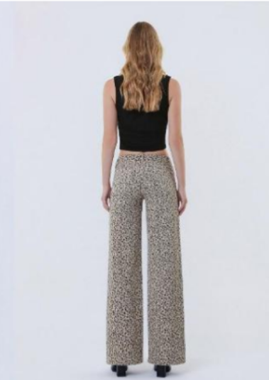 LOVERVET Leopard Wide Leg Jeans
