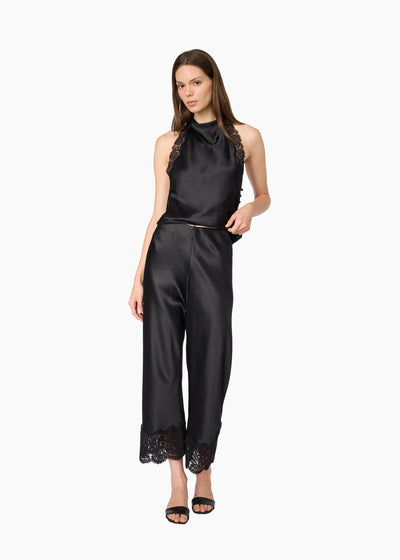 CAMI NYC Lucille Silk Top Black