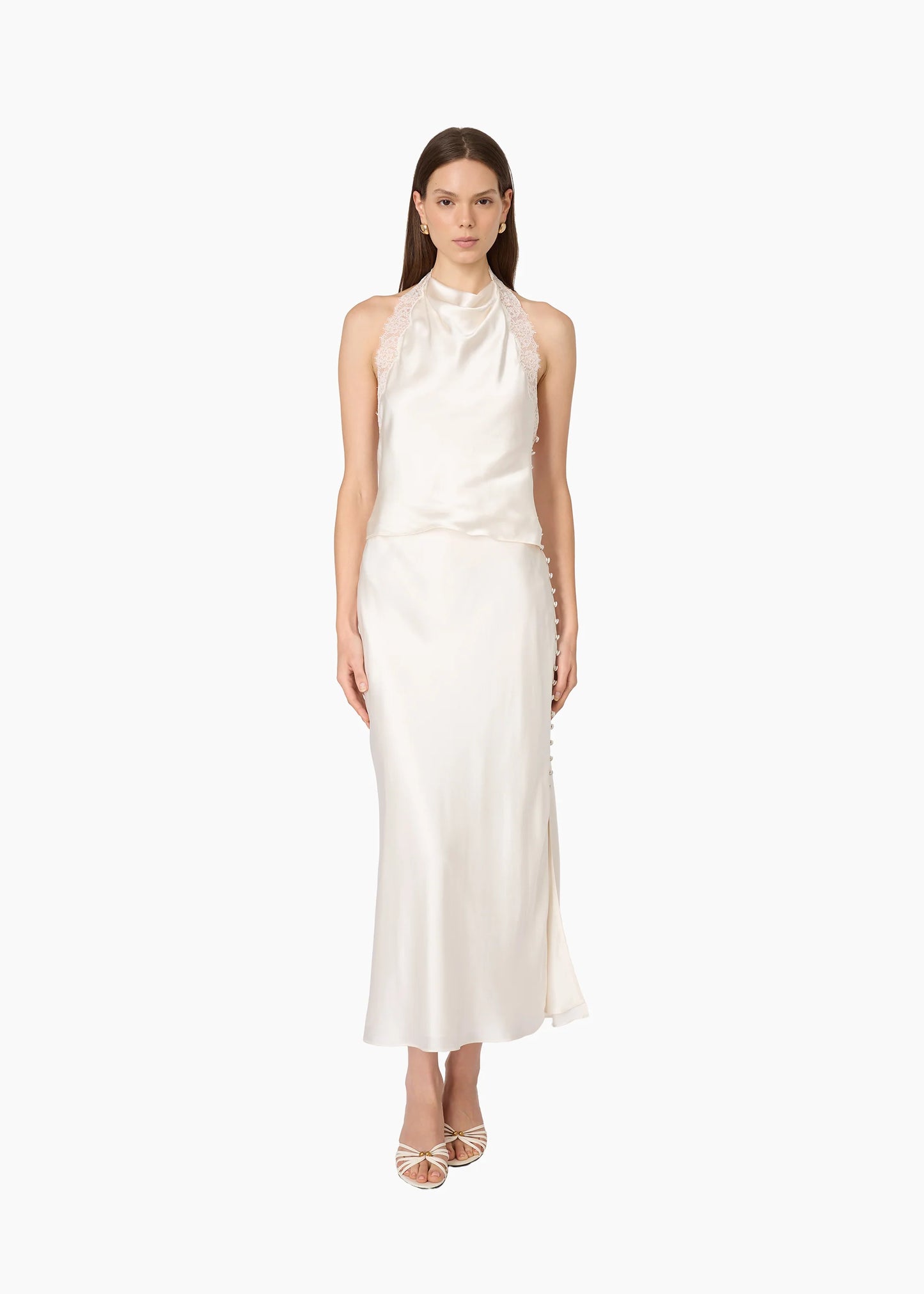 CAMI NYC Lucille Silk Top Macadamia