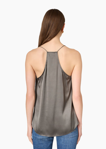 CAMI NYC Racer Charmeuse Camisole Gray