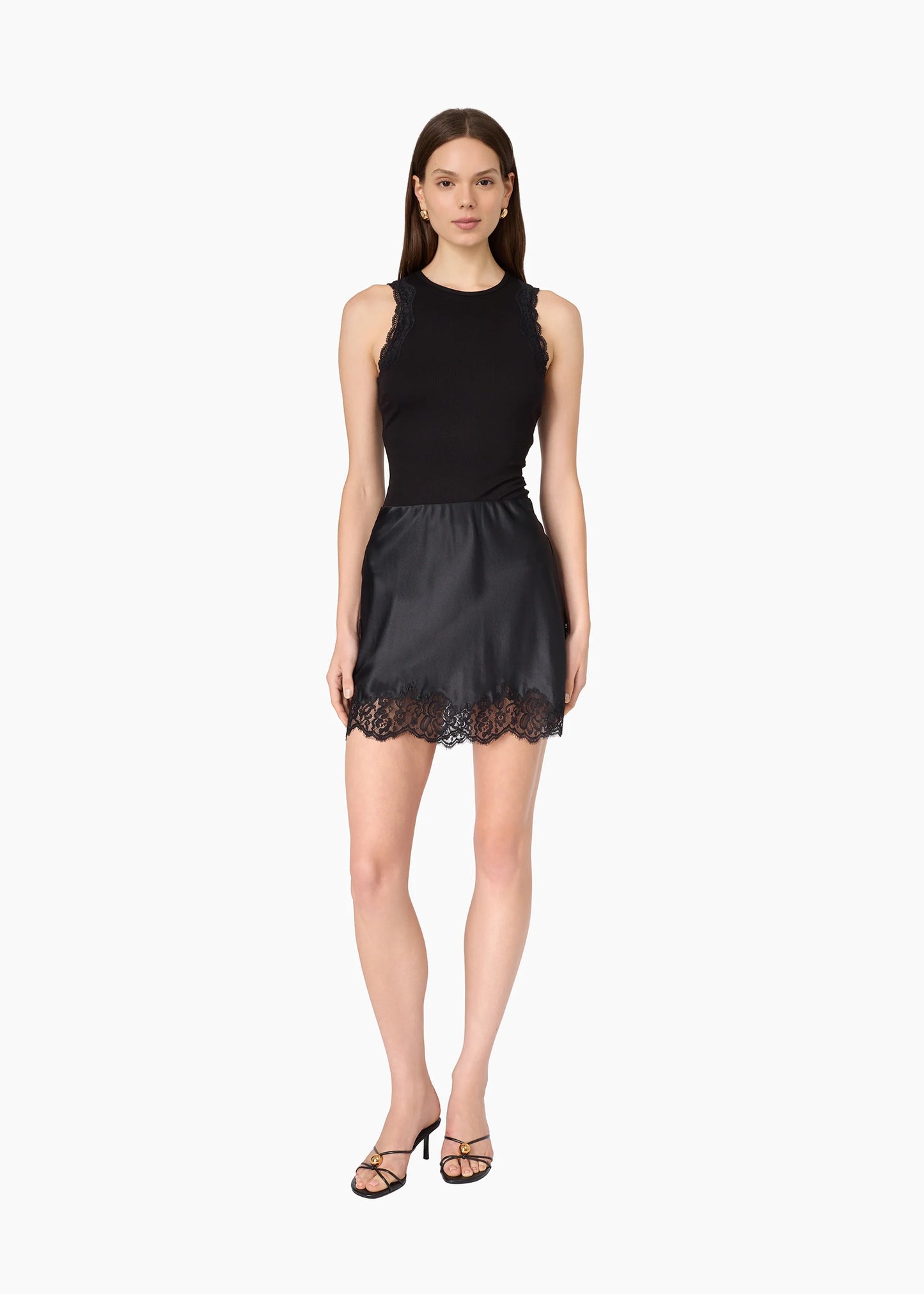 CAMI NYC Rogers Silk Mini Skirt Black
