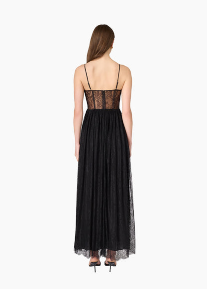 CAMI NYC Archer Corset Lace Gown Black