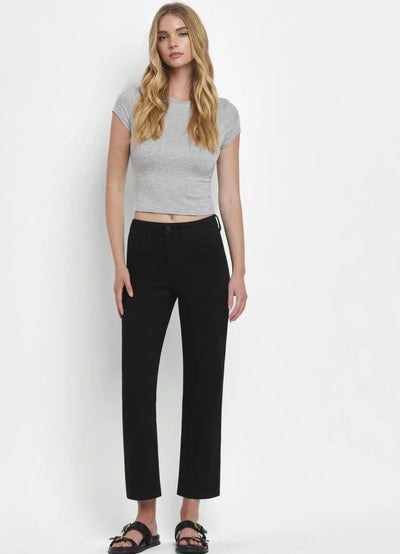 VERVET Catchy High Rise Ankle Straight Jeans