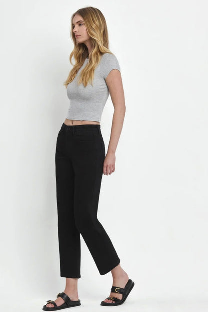 VERVET Catchy High Rise Ankle Straight Jeans