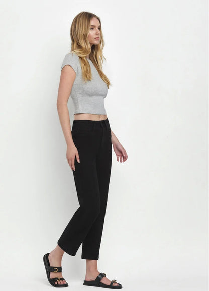 VERVET Catchy High Rise Ankle Straight Jeans