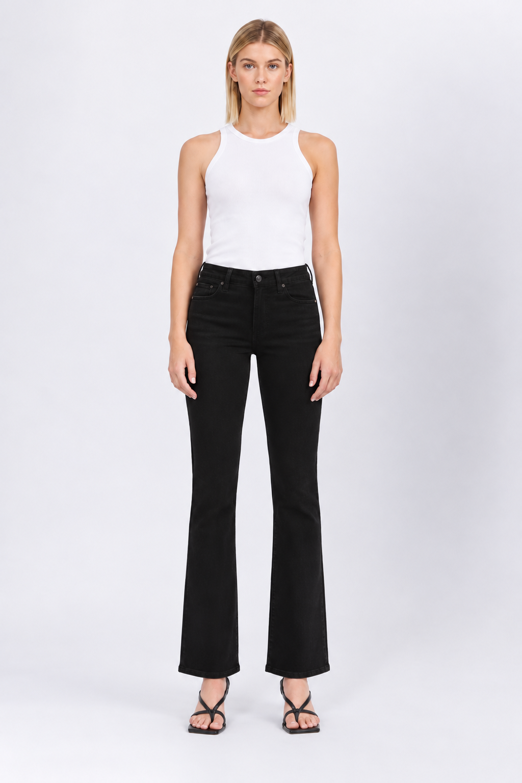 LOVERVET Mid Rise Bootcut Jeans Black