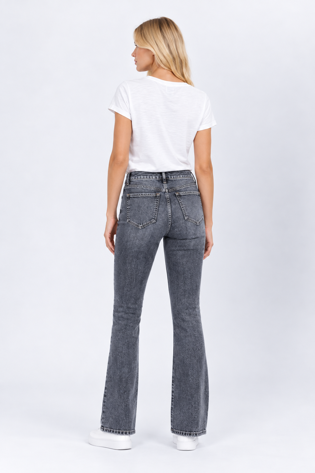 LOVERVET Mid Rise Bootcut Jeans Grey