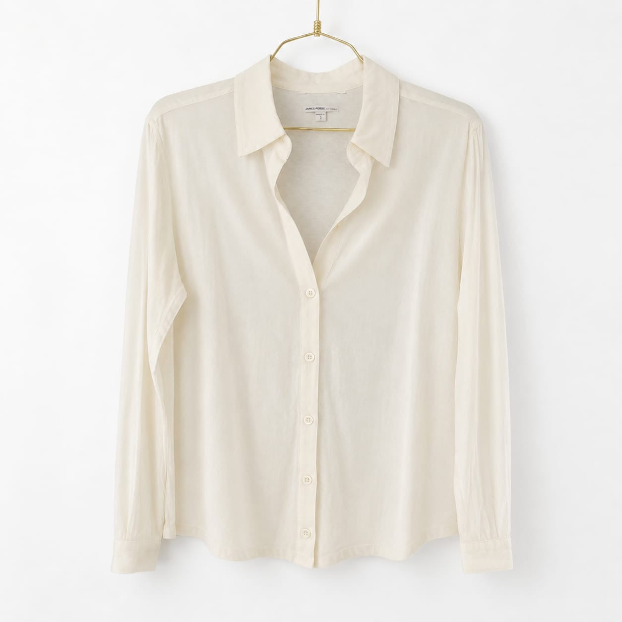MAJESTIC FILATURES cotton shirt with button closure Cream