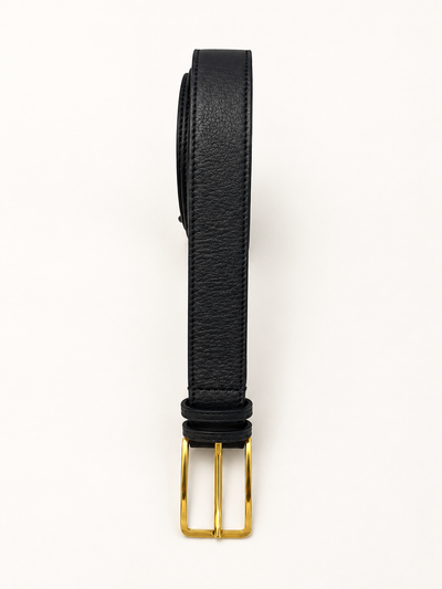 JULIA Classic Gold Buckle Belt In Black