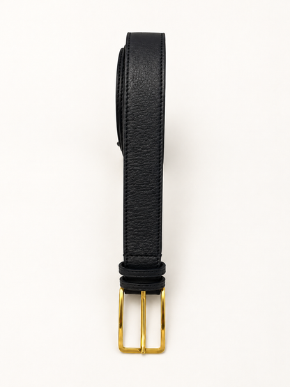 JULIA Classic Gold Buckle Belt In Black