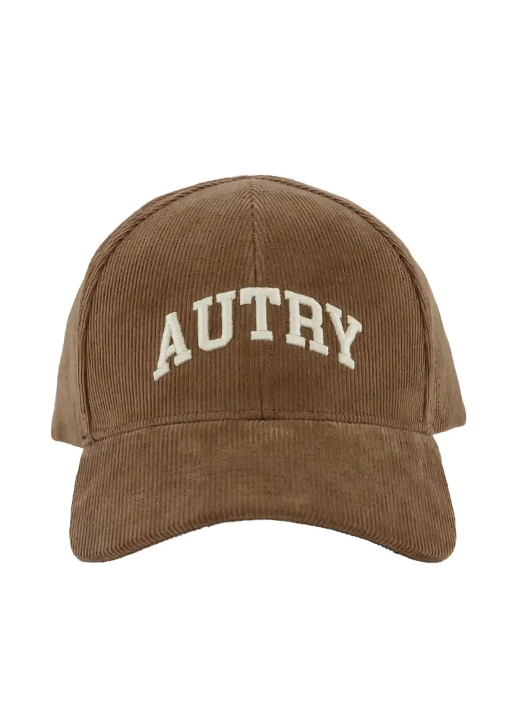 AUTRY Baseball Cap In Embroidered Brown Corduroy