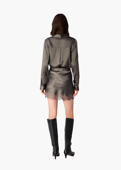 CAMI NYC Crosby Silk Blouse gray