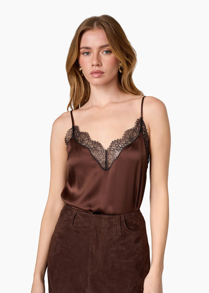 CAMI NYC Daisy Silk Camisole Umber