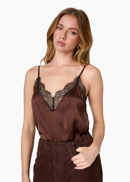 CAMI NYC Daisy Silk Camisole Umber