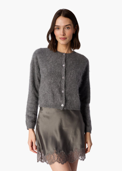 CAMI NYC Rogers Silk Mini Skirt gray