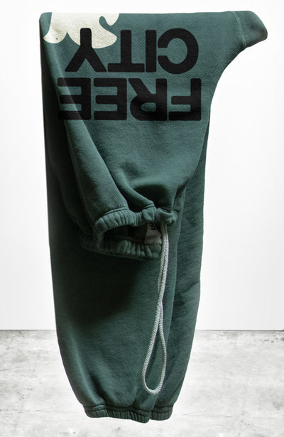 FREECITY sweatpant -Surplus Greens/cream
