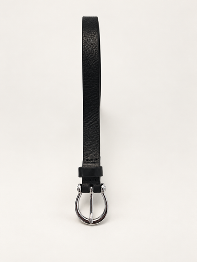JULIA Black Belt with Silver Buckle