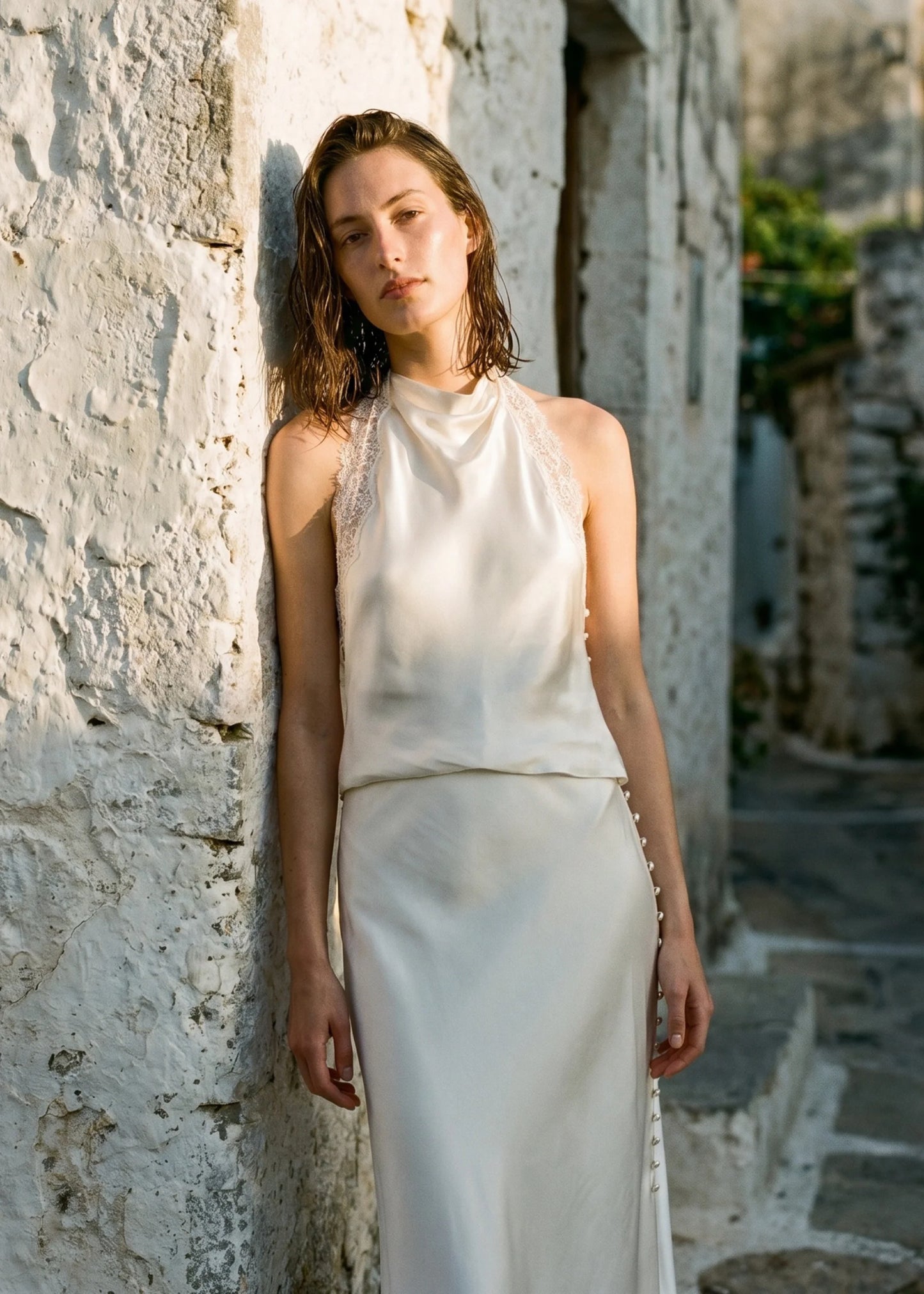 CAMI NYC Lucille Silk Top Macadamia