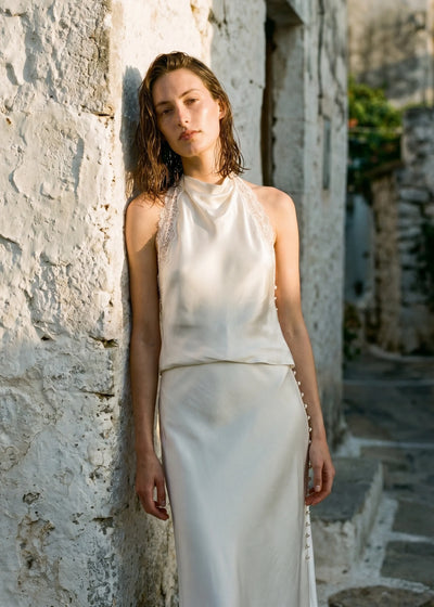 CAMI NYC Lucille Silk Top Macadamia