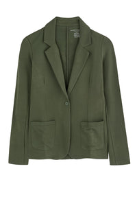 MAJESTIC FILATURES Long Sleeves Jacket in Viscose / Elastane In Olive